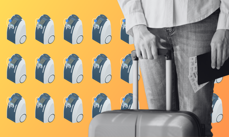 Viajar con concentrador portátil · Infografía